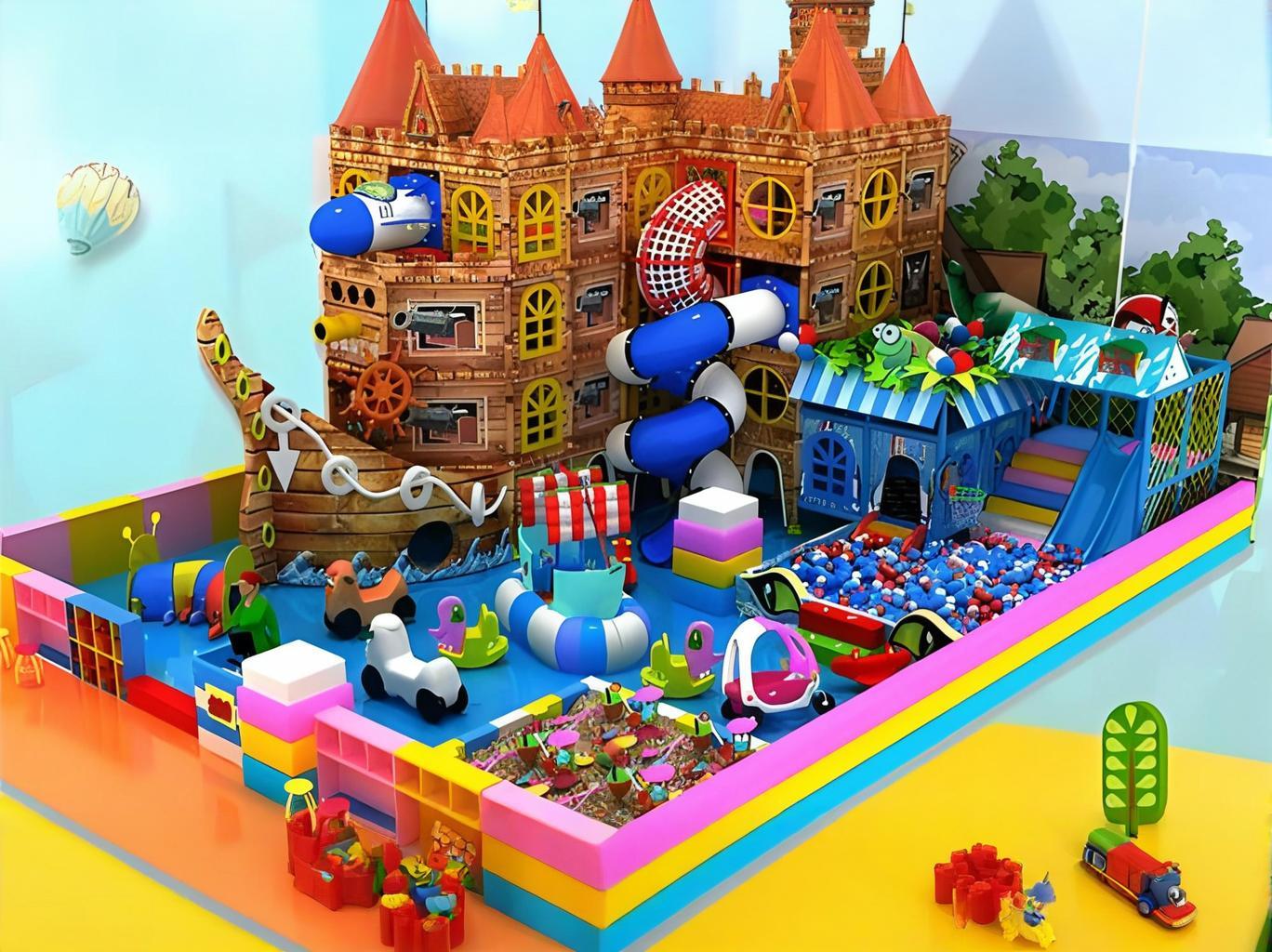 300平米城堡主题淘气堡